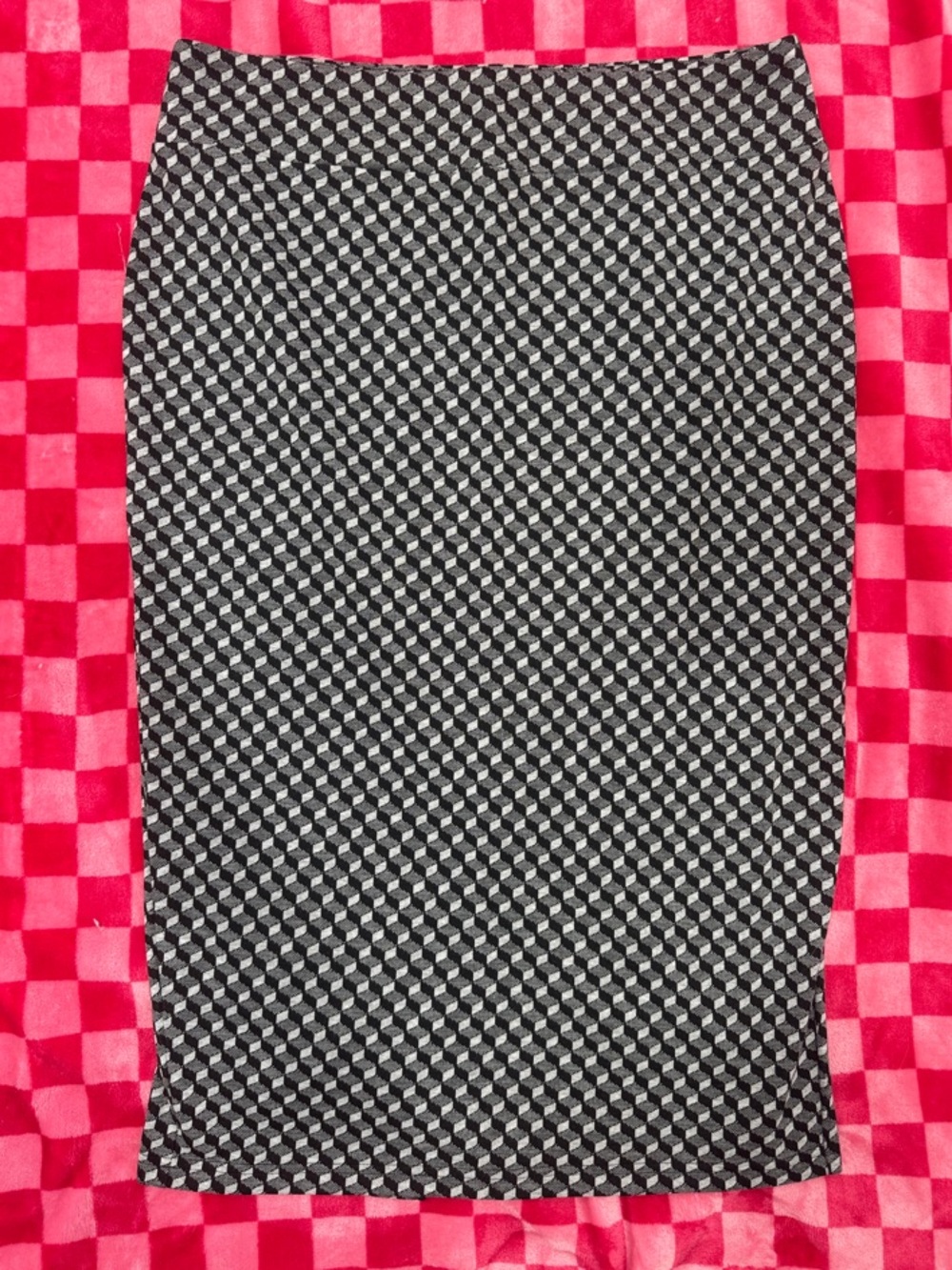 14th & Union Black and White Geometric Pencil Skirt